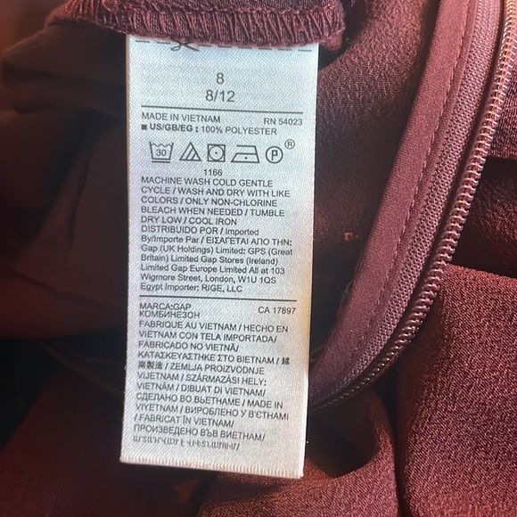 Gap purple long sleeve jumpsuit romper with belt - Picture 4 of 5